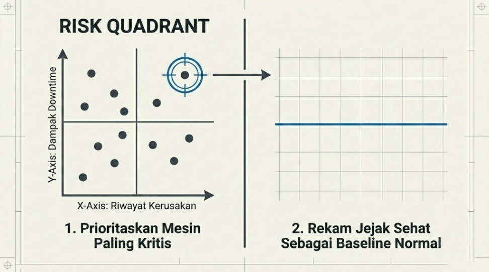 identifikasi mesin prioritas dan tentukan baseline untuk CBM